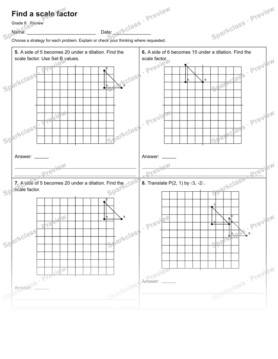 Find a scale factor — Review — page 2