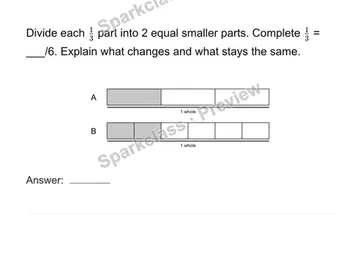 Explain equivalent fractions with models — Grade 4 problem preview