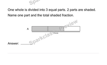 Connect unit fractions to a whole — Grade 4 problem preview