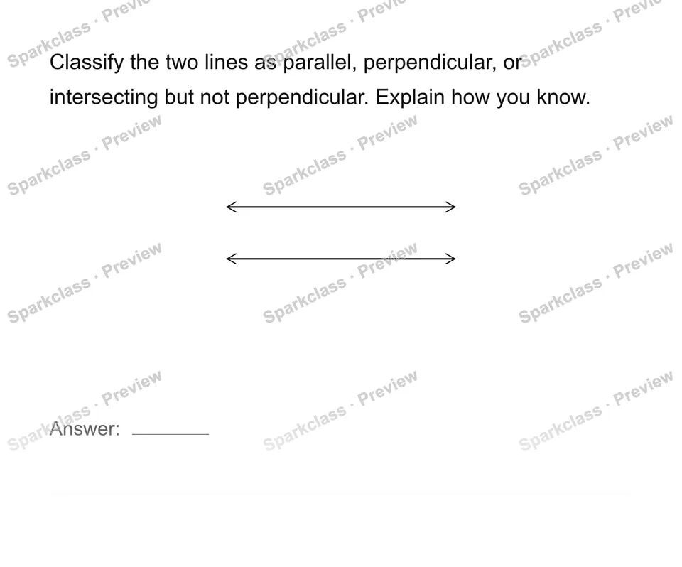 Identify parallel and perpendicular lines — page 1