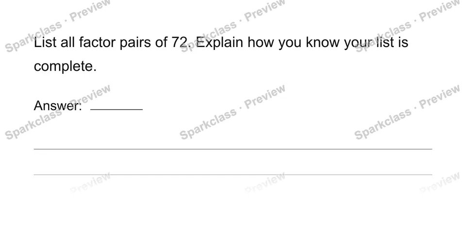 Find all factor pairs — page 1