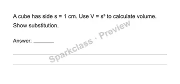 Substitute values into expressions and formulas — Grade 6 problem preview