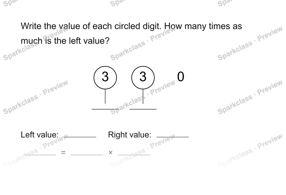 Compare the two threes — page 1