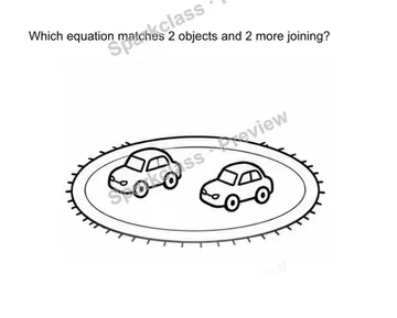 Connect story, model, and equation — Kindergarten problem preview