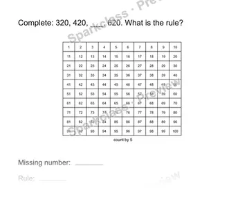 Find a missing number in a sequence — Grade 2 problem preview