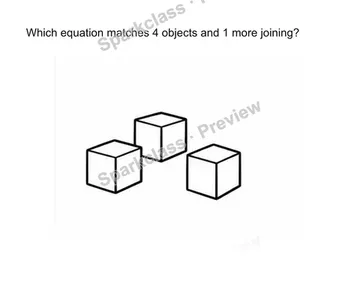 Connect story, model, and equation — Kindergarten problem preview
