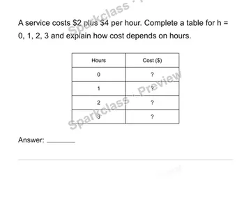 Identify dependent and independent variables — Grade 6 problem preview