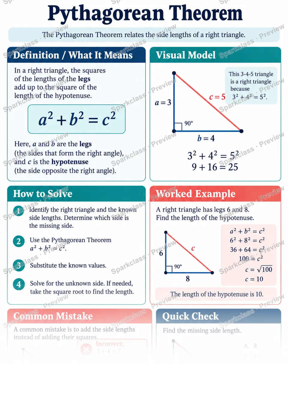 Knowledge Guide · Apply the Pythagorean theorem — page 1