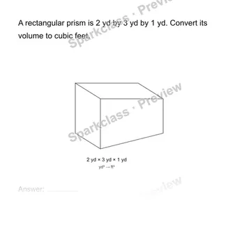 Convert units in a composite volume — Grade 8 problem preview