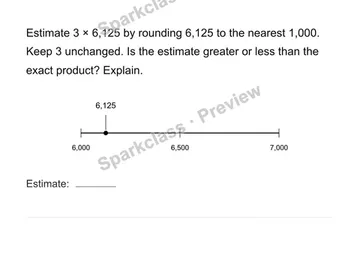 Estimate a product — Grade 4 problem preview