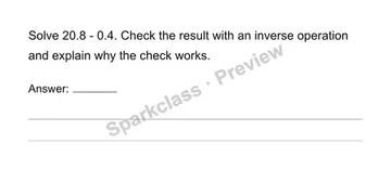 Compute with multi-digit decimals — Grade 6 problem preview