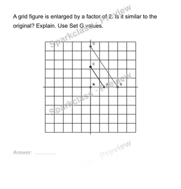 Recognize similarity on a grid — Grade 8 problem preview