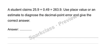 Compute with multi-digit decimals — Grade 6 problem preview