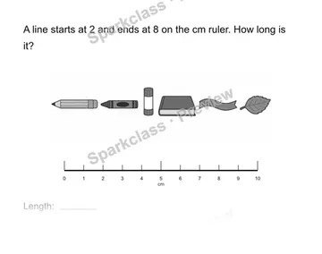 Read the ruler — Grade 2 problem preview
