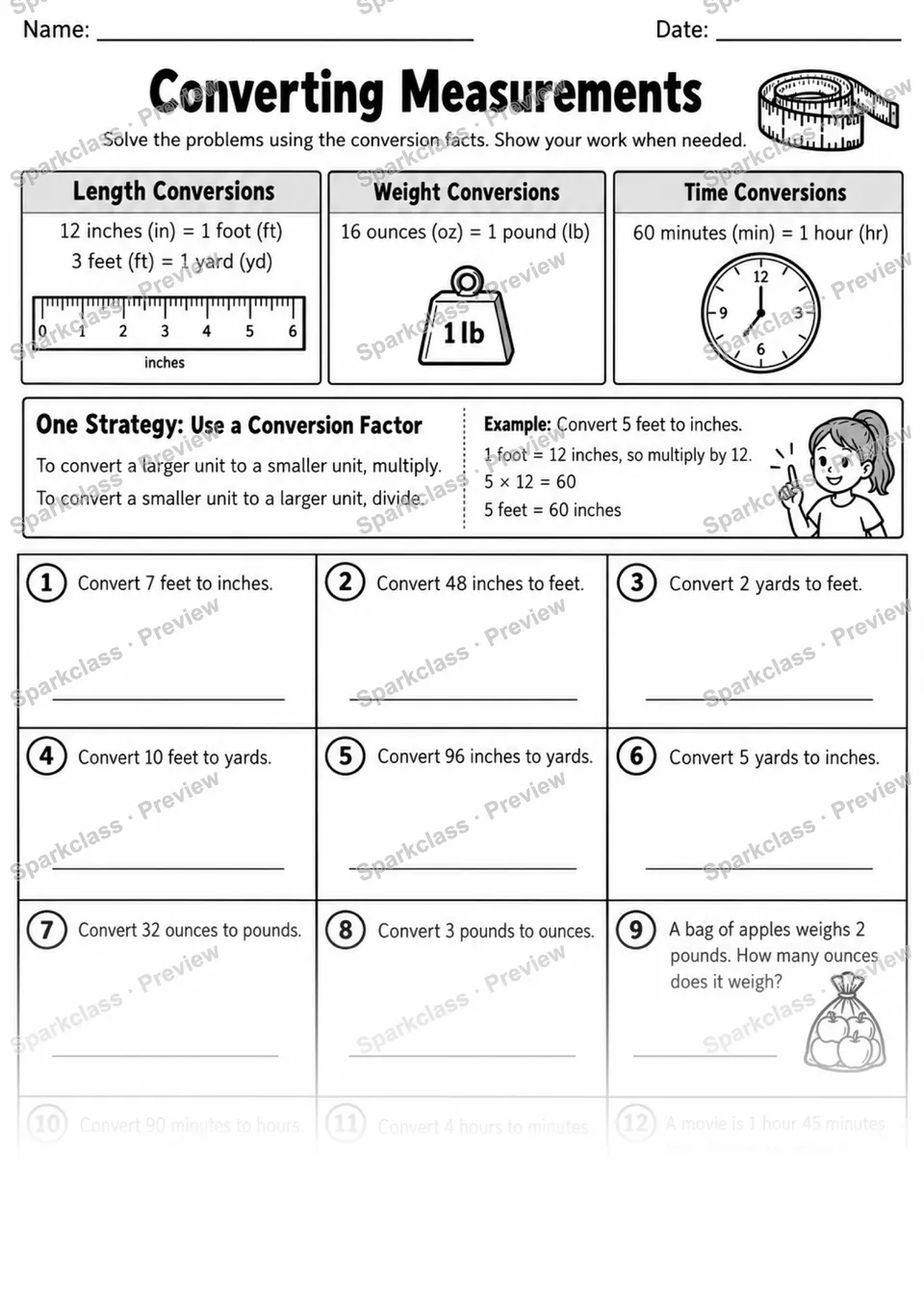 Converting Measurement Units — page 1