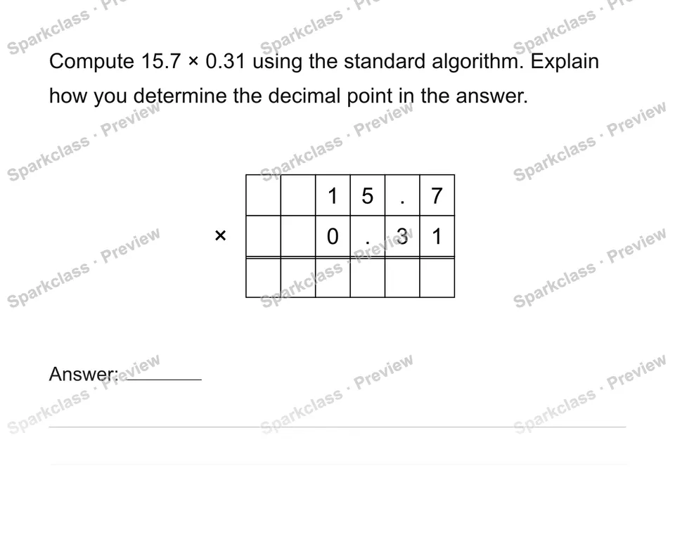 Compute with multi-digit decimals — page 1