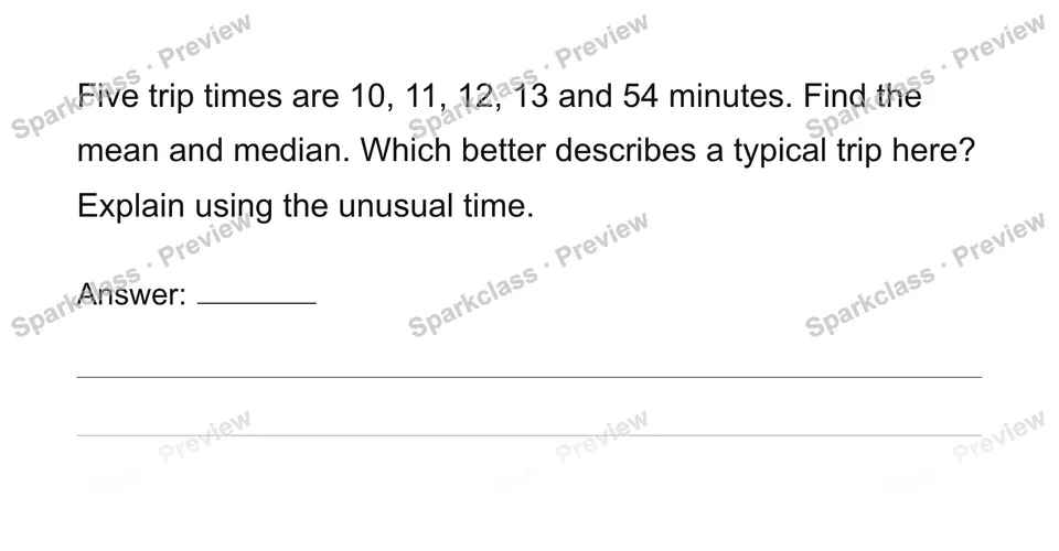 Choose a useful measure of center — page 1