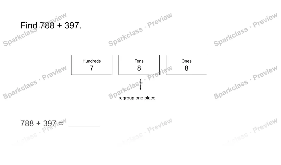 Add and subtract within 1,000 — page 1