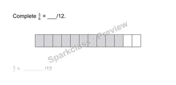Build an equivalent fraction — Grade 3 problem preview
