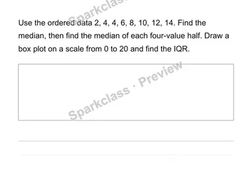 Build a box plot step by step — Grade 6 problem preview