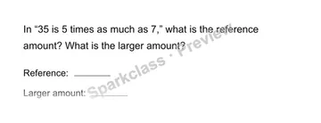 Name the reference amount — Grade 4 problem preview