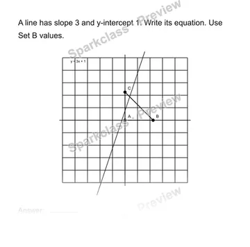 Write an equation from a graph — Grade 8 problem preview
