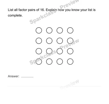 Find all factor pairs — Grade 4 problem preview