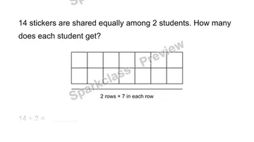 Equal sharing division — Grade 3 problem preview