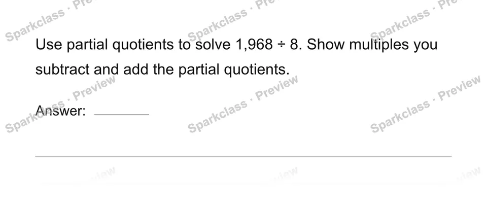 Use partial quotients — page 1