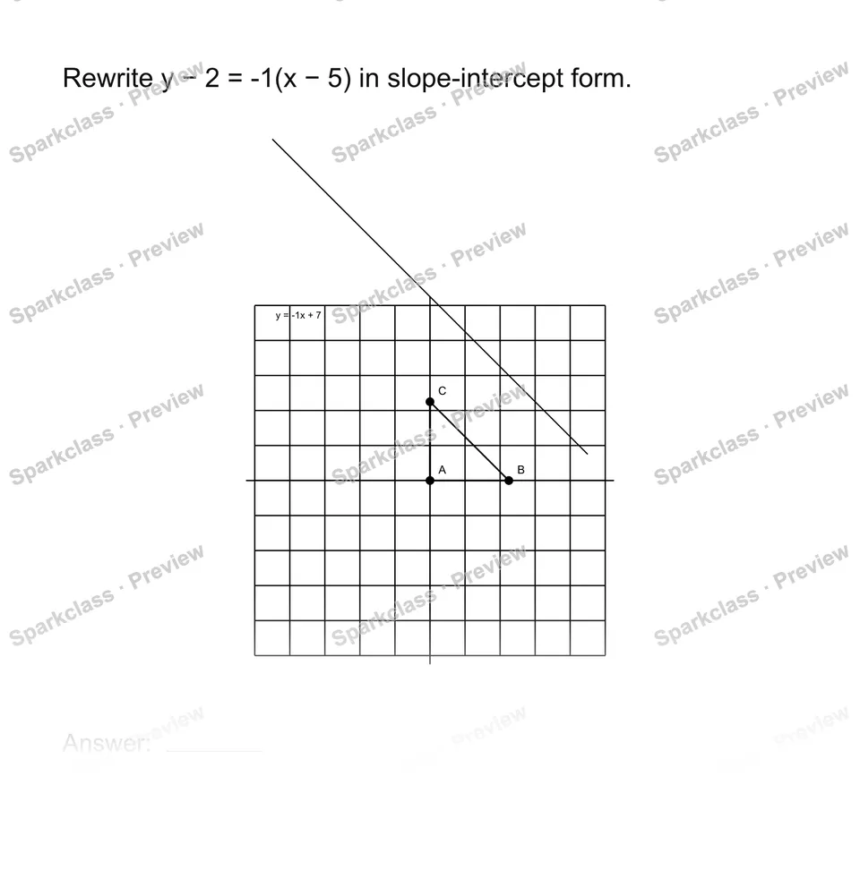Rewrite point-slope form — page 1