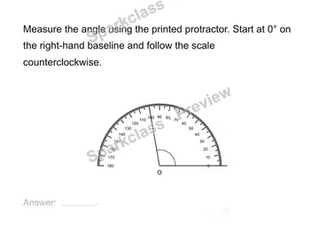 Measure and draw angles — Grade 4 problem preview