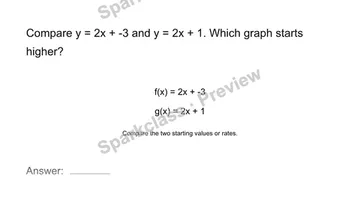 Compare two functions — Grade 8 problem preview
