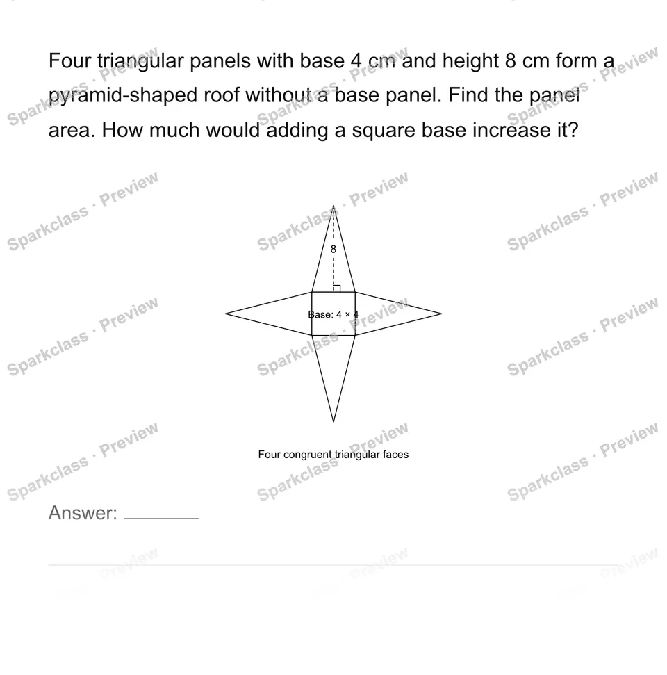 Use triangle-and-rectangle nets for surface area — page 1