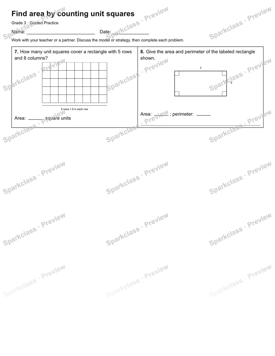 Find area by counting unit squares — Guided Practice — page 2