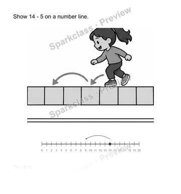 Subtract in two ways — Grade 2 problem preview