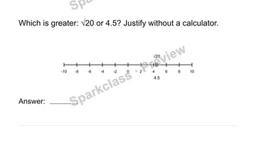 Compare real numbers — Grade 8 problem preview