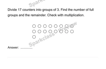 Divide with a remainder — Grade 4 problem preview