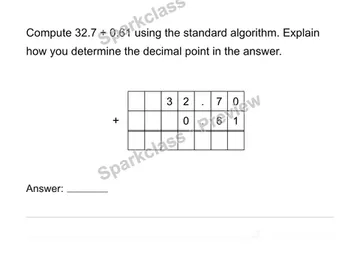 Compute with multi-digit decimals — Grade 6 problem preview