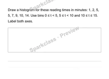 Construct a histogram — Grade 6 problem preview