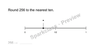 Round to the nearest ten — Grade 3 problem preview