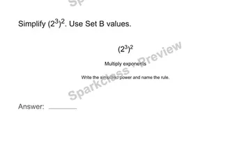 Use a power of a power — Grade 8 problem preview