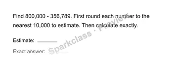 Subtract whole numbers — Grade 4 problem preview