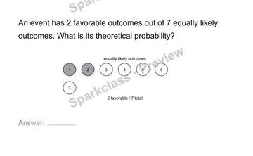 Find theoretical probability — Grade 7 problem preview