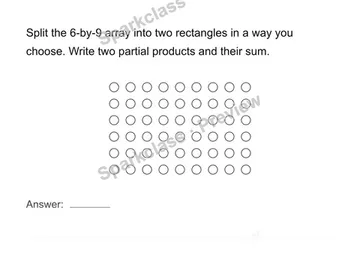 Connect an array to multiplication — Grade 4 problem preview