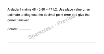 Compute with multi-digit decimals — Grade 6 problem preview