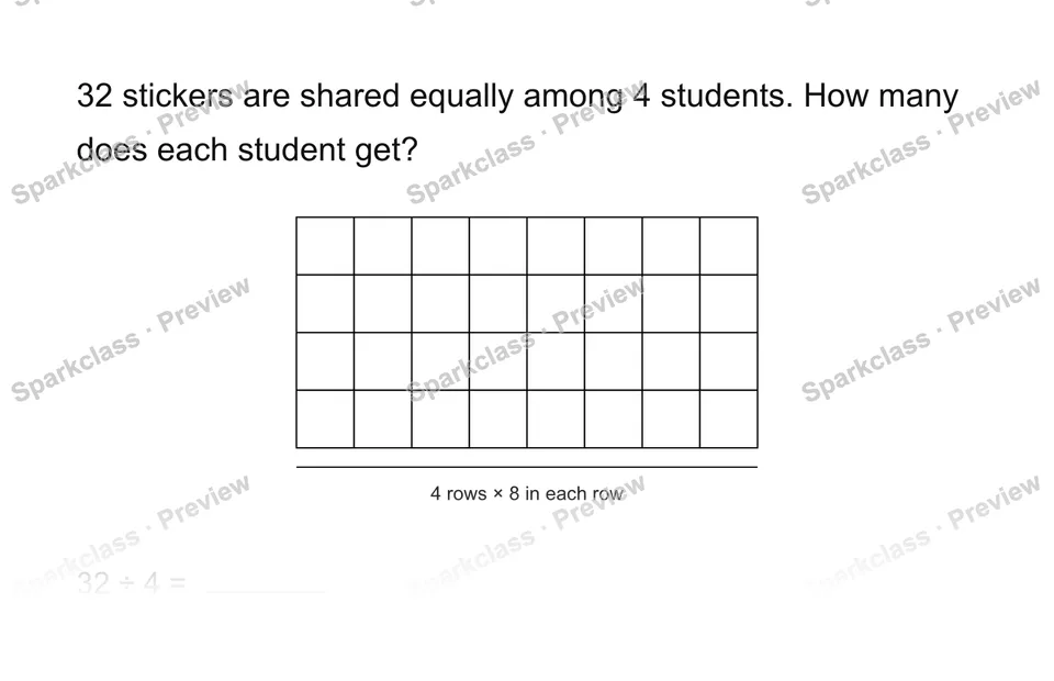 Equal sharing division — page 1