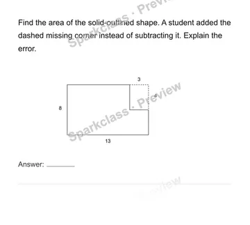 Find areas of composite polygons — Grade 6 problem preview