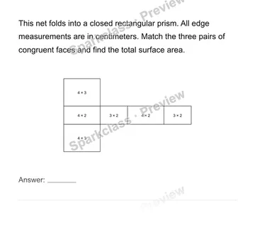 Connect faces to a net — Grade 6 problem preview