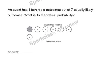 Find theoretical probability — Grade 7 problem preview