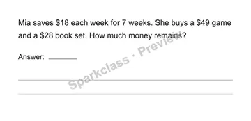 Solve a multi-step situation — Grade 4 problem preview
